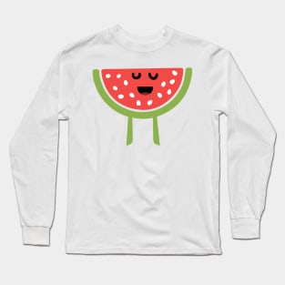 CHEERING HAPPY WATERMELON Long Sleeve T-Shirt